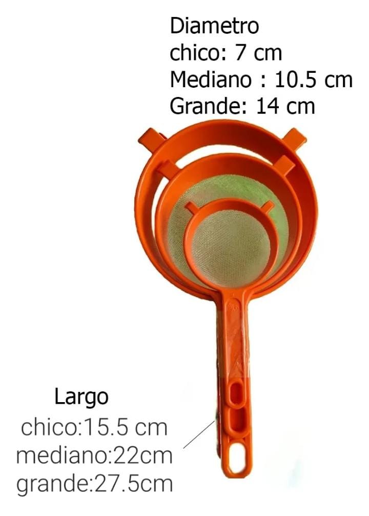 Coladores de Plastico Kit 3 Pzs