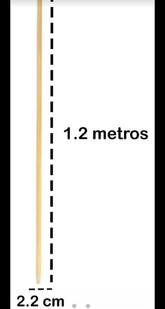 3 Esobas Y 3 Bastones De Madera