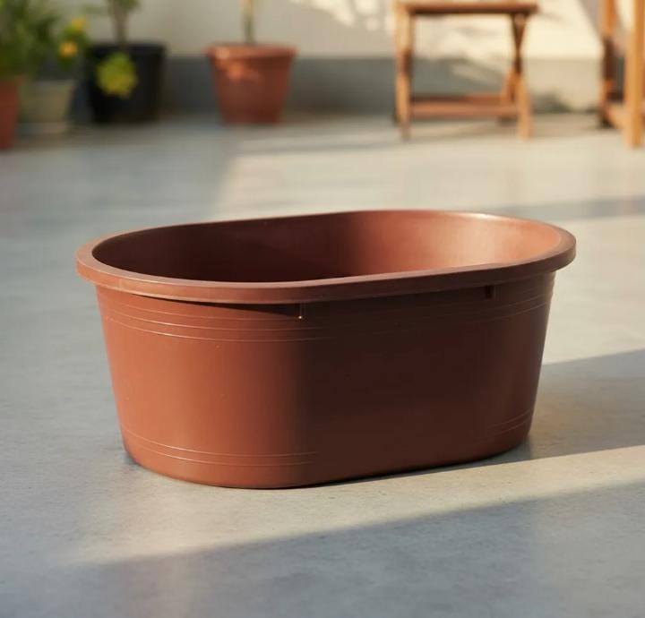 Tina Ovalada De Uso Rudo Estilo Bañera 80 Litros