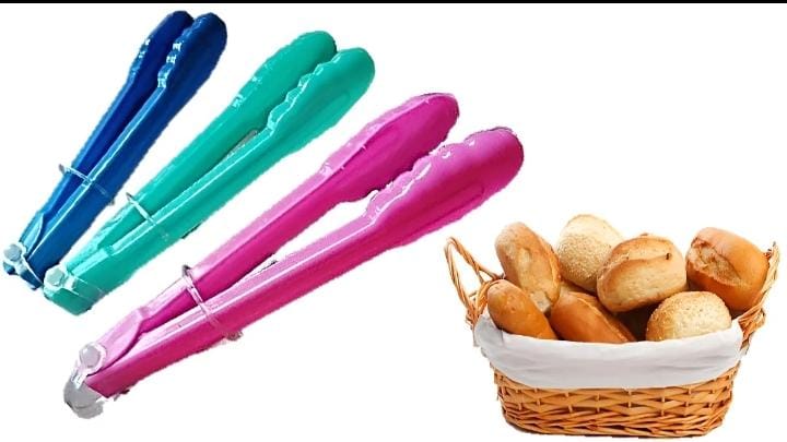 Pinzas Plastico Grandes Multiusos Cocina Panaderia 12 Pzs