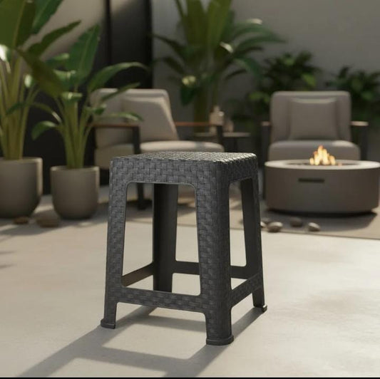 4 Bancos De Plastico Para Negocio Tipo Rattan Taquerias