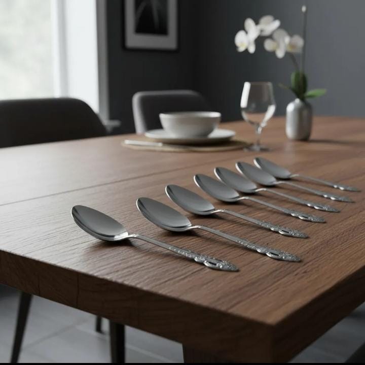 Cuchara De Acero Inoxidable 12 Pzs