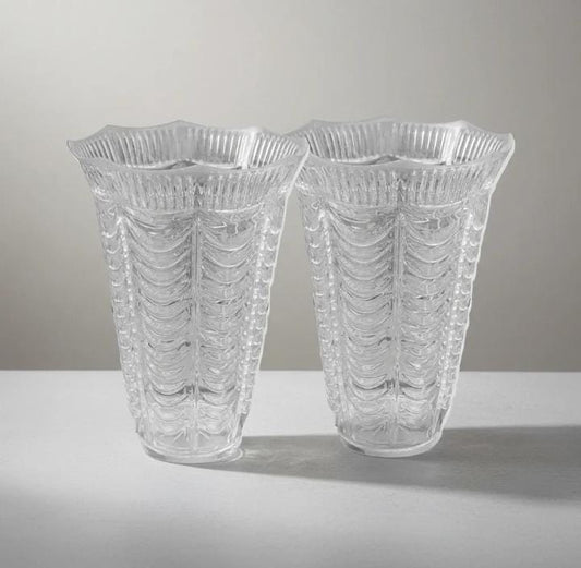 2 Floreros Tipo Cristal De Plastico