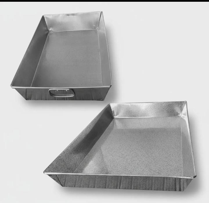 Combo Charola Piernera Y Pavera Galvanizada