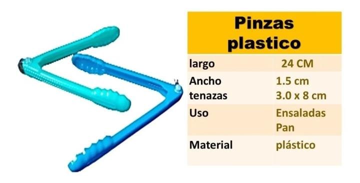 Pinzas Plastico Grandes Multiusos Cocina Panaderia 12 Pzs