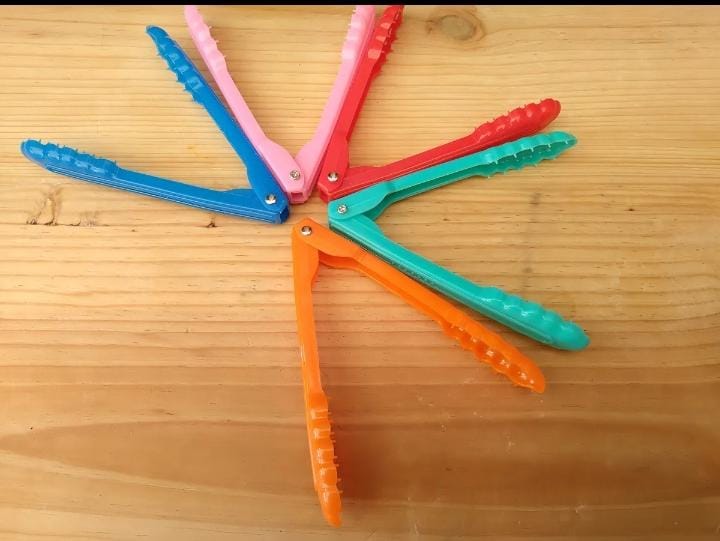 Pinzas Plastico Grandes Multiusos Cocina Panaderia 12 Pzs