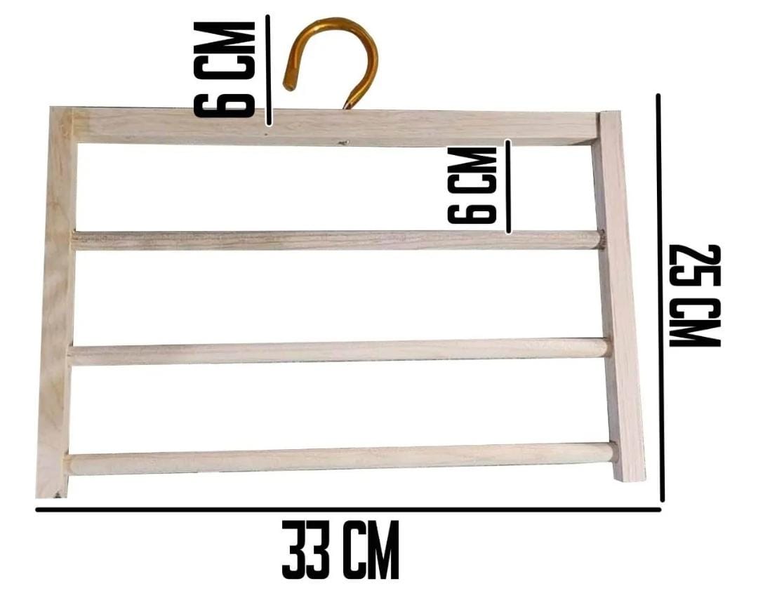 Set De Ganchos De Madera Para Pantalon 3 pzs