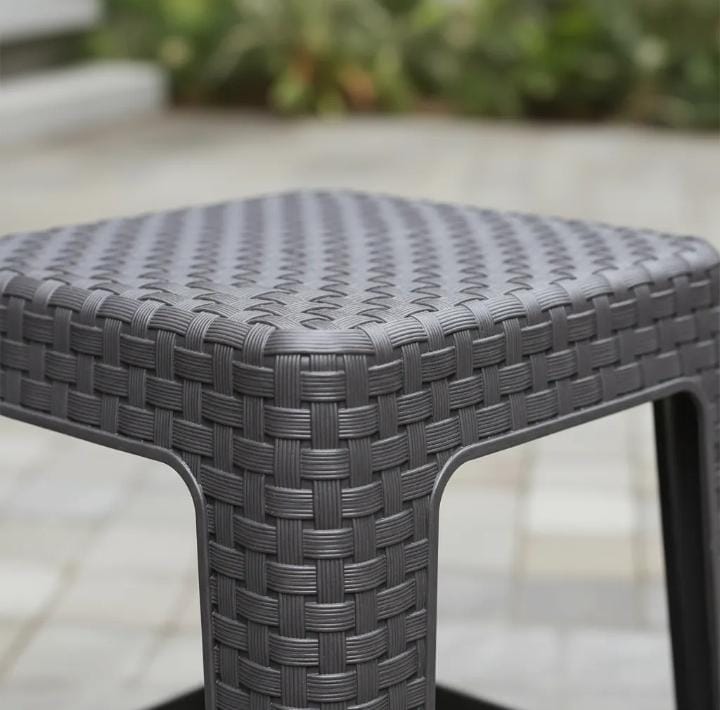 4 Bancos De Plastico Para Negocio Tipo Rattan Taquerias