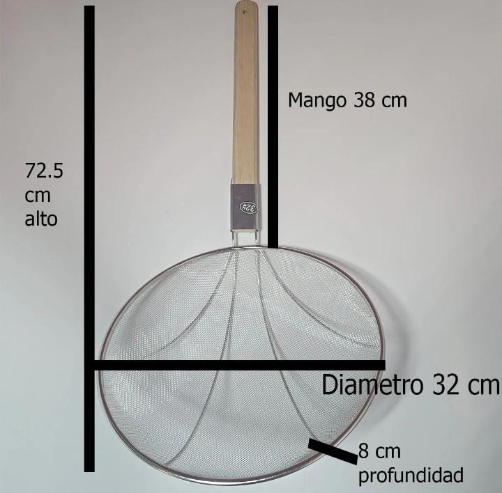 Colador De Acero Inoxidable 32 Cm De Diametro