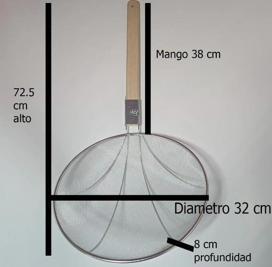 Colador De Acero Inoxidable 32 Cm De Diametro