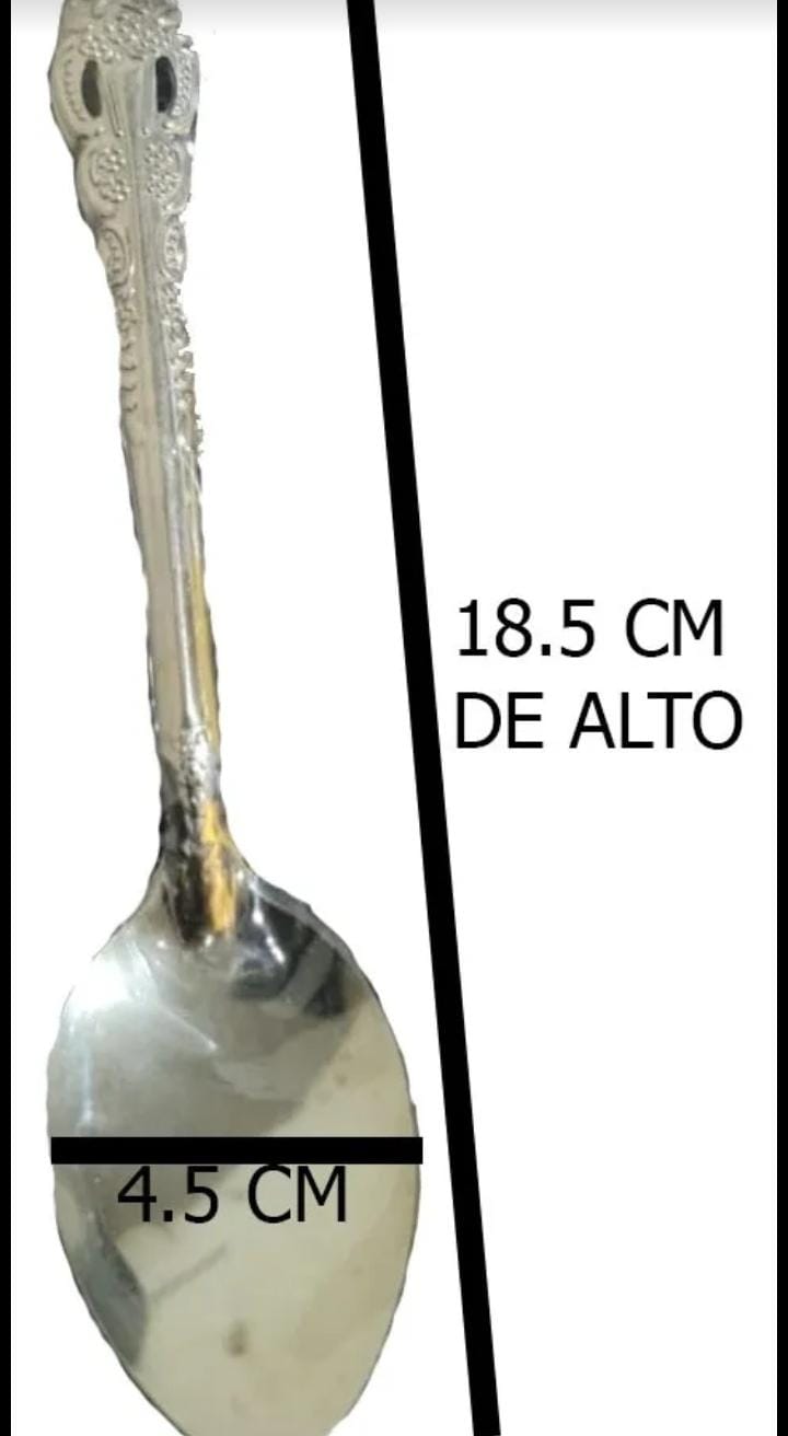 Cuchara De Acero Inoxidable 12 Pzs