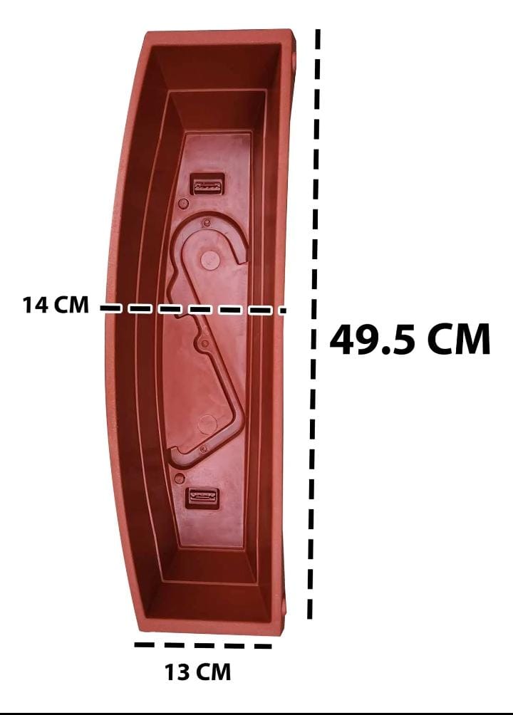 Maceta Larga Jardinera 50 Cm Con Base