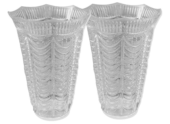 2 Floreros Tipo Cristal De Plastico