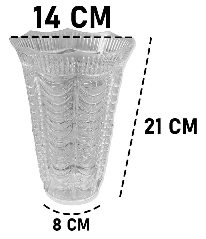 2 Floreros Tipo Cristal De Plastico