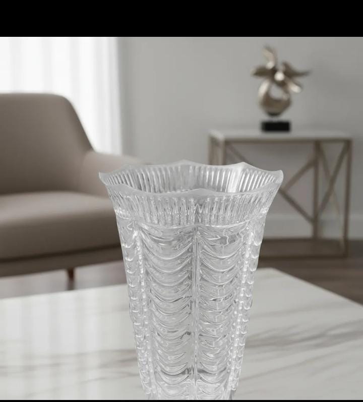 2 Floreros Tipo Cristal De Plastico