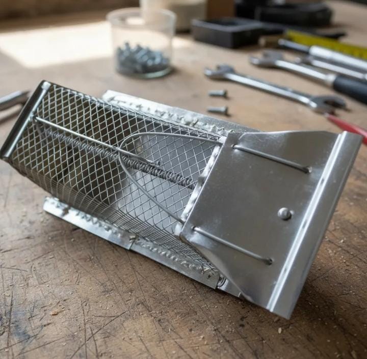 3 Trampas Para Ratones, Roedores, Jaula Metalica 20, 24, 28 Cm