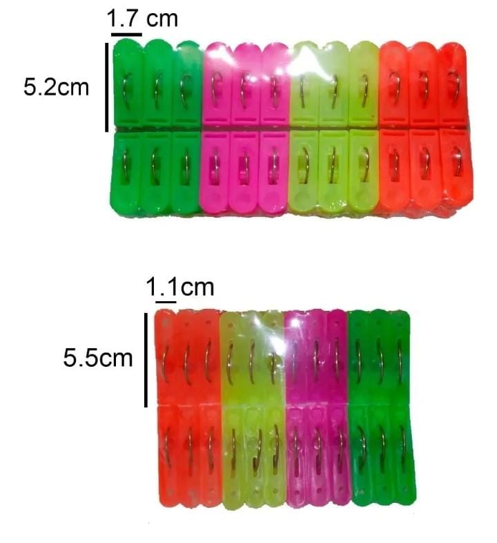 Pinzas Grandes Y Chicas Para Ropa 48 Pzs