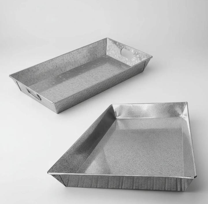 Combo Charola Piernera Y Pavera Galvanizada